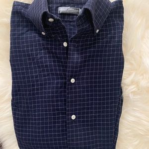 Men’s size L button down, navy blue dress shirt